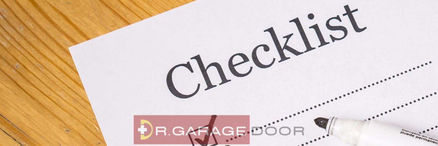 garage door opener checklist